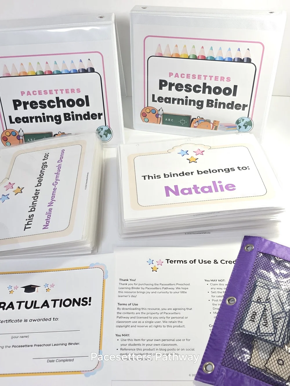 Pacesetters Preschool Kindergarten Readiness Learning Binder, For Ages 3-5, NEW